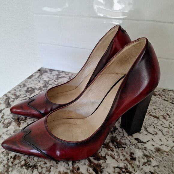 Karen Millen Pums  red Leather Heels size 38 - Picture 5 of 10